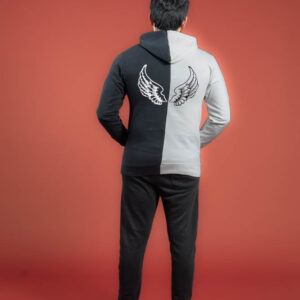 Multi Color Hoodie Angel Wings Print